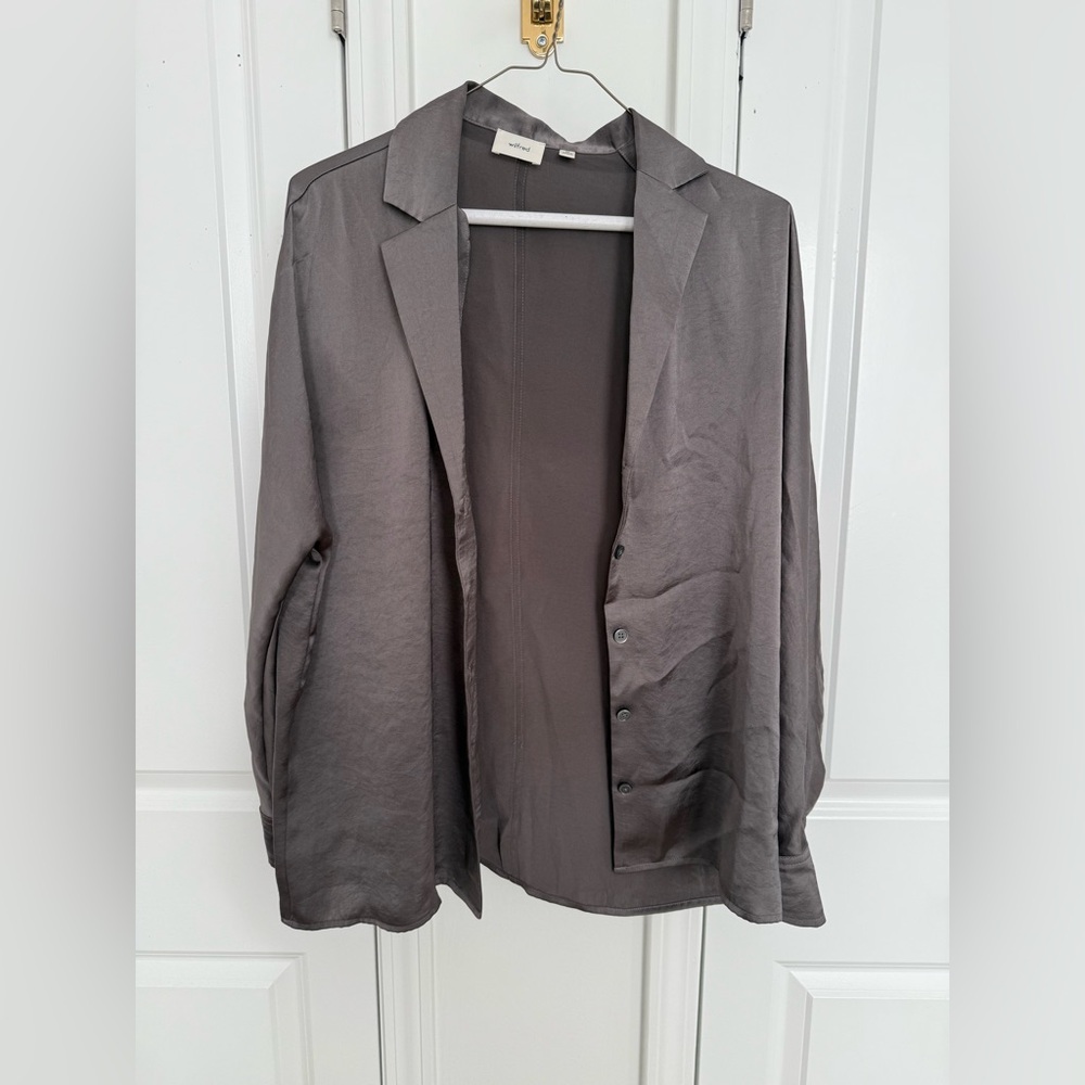 Wilfred Charcoal Button-Down Shirt